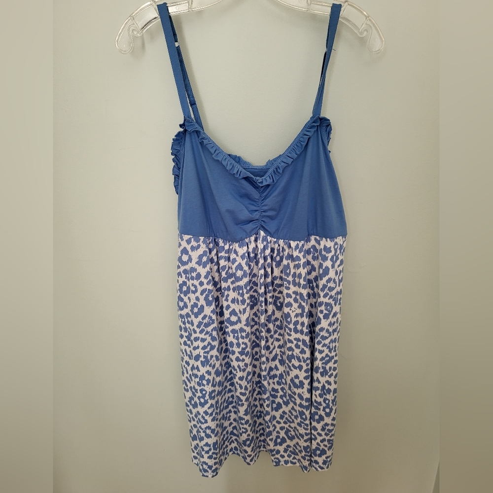 Cacique Women Size 14/16  Sleepwear Nightie Gown Lingerie Chemise‎ Short Blue